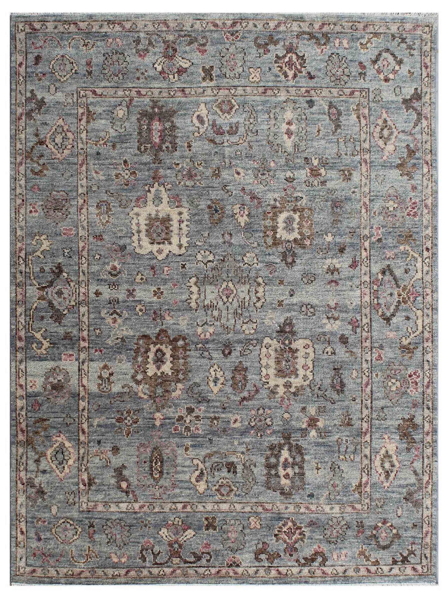 Exclusive Faberge FB-421 Blue Blue Traditional Hand Knotted Rug