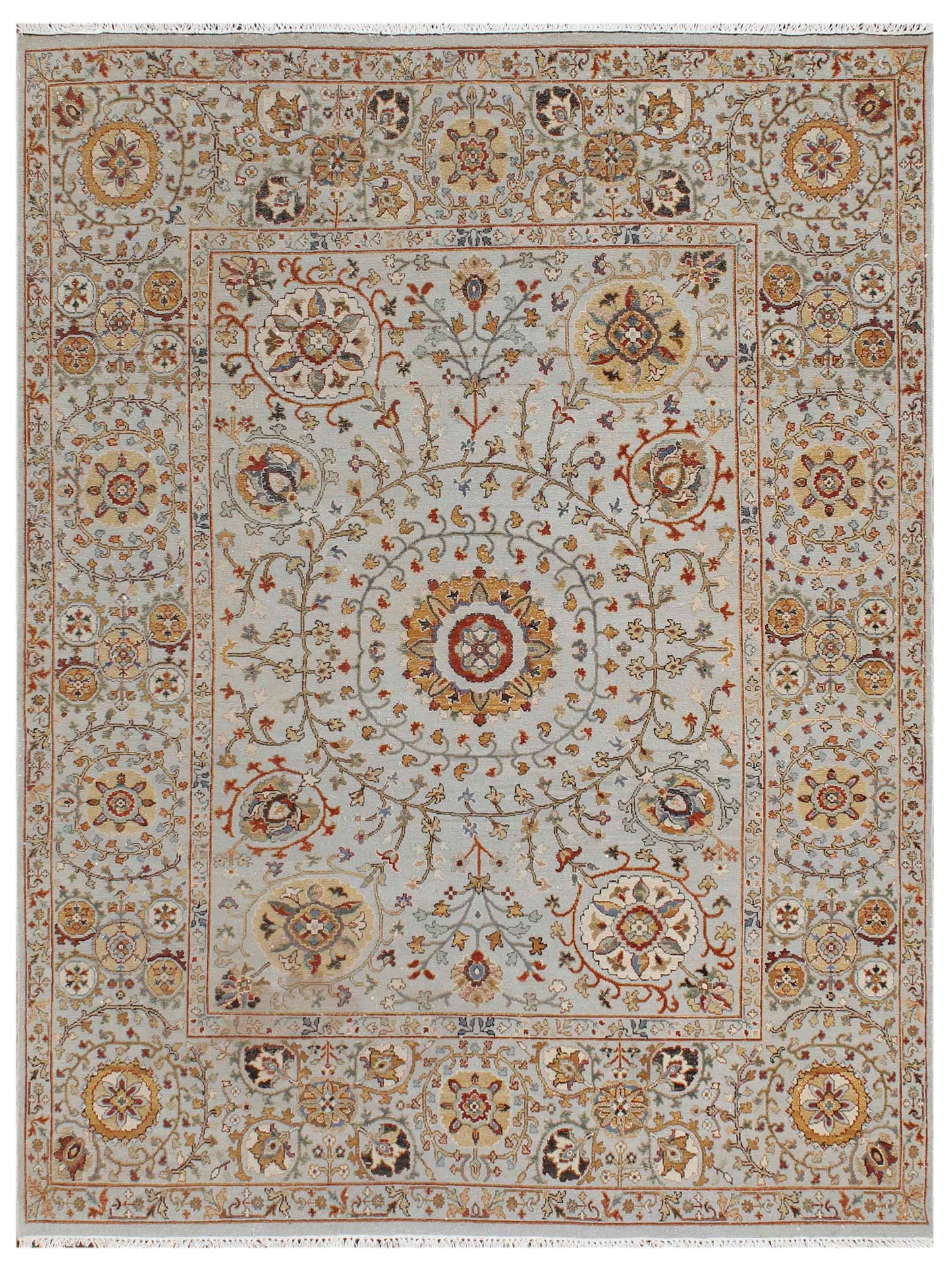 Exclusive Soumak SC-562 Grey Multi Traditional Hand Knotted Rug