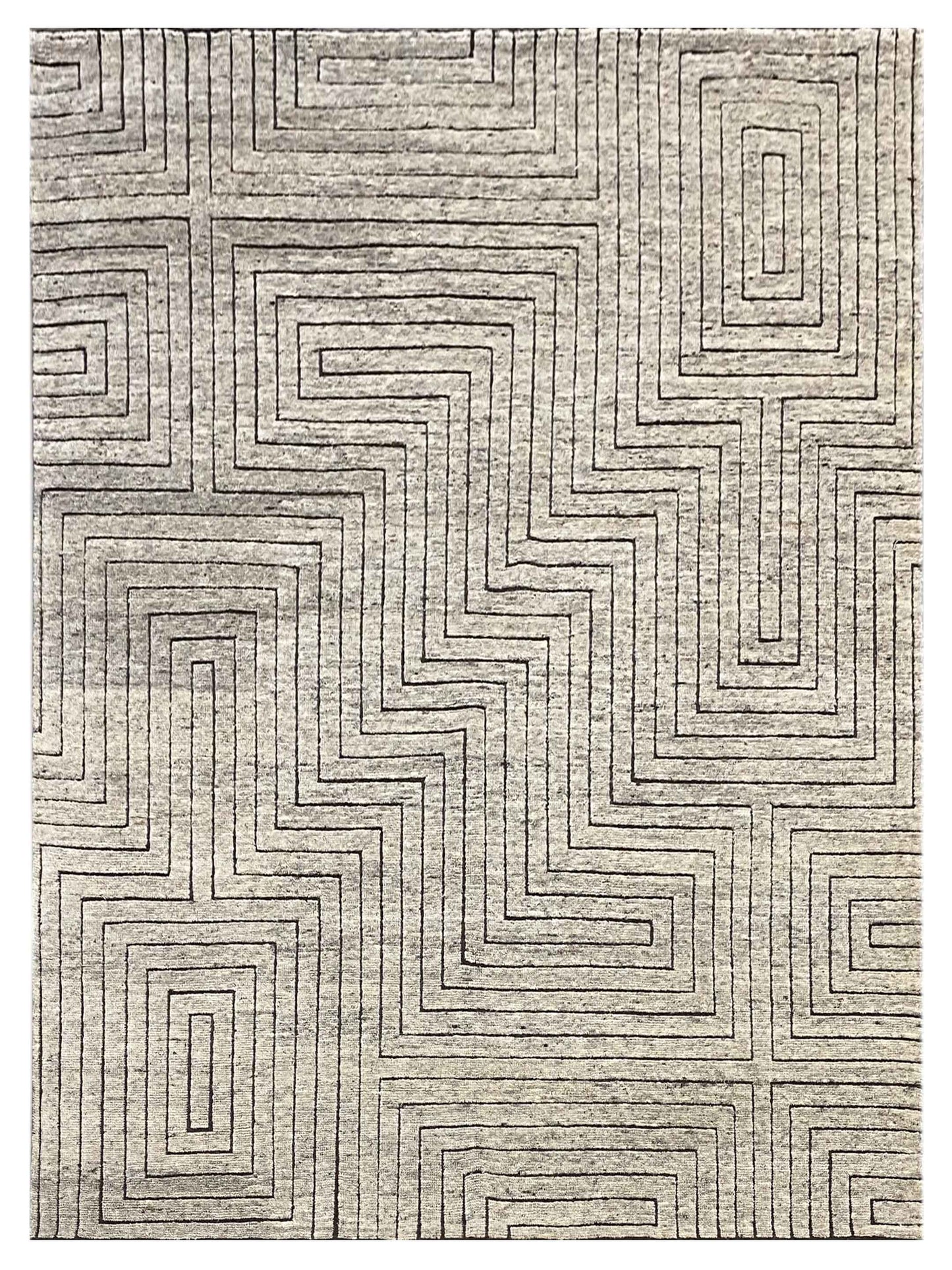 Exclusive Harmony BZ-254 Beige Brown  Contemporary Hand Knotted Rug