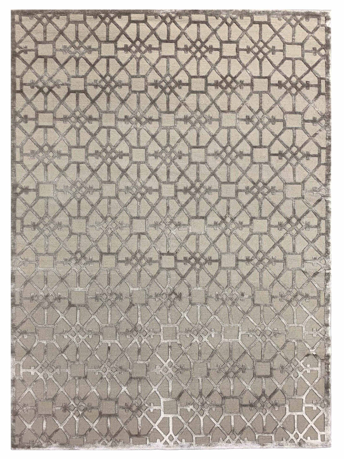 Exclusive Fine Loop Cut 2016-E Grey Beige  Contemporary Hand Knotted Rug
