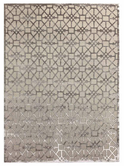 Exclusive Fine Loop Cut 2016-E Grey Beige  Contemporary Hand Knotted Rug