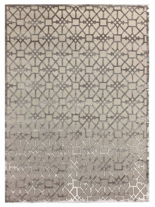 Exclusive Fine Loop Cut 2016-E Grey Beige  Contemporary Hand Knotted Rug