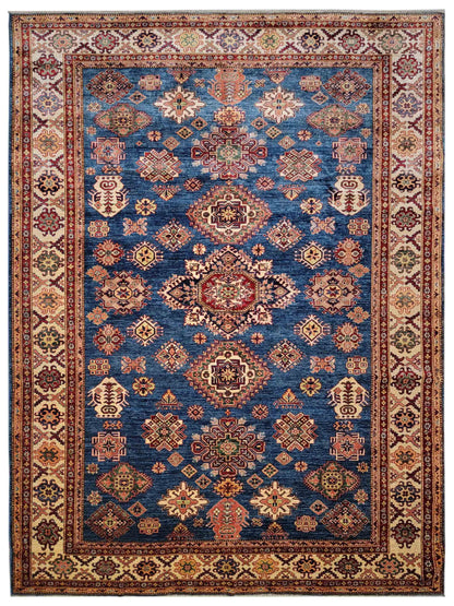 Exclusive Super Kazak 311843 Blue Multi  Traditional Hand Knotted Rug