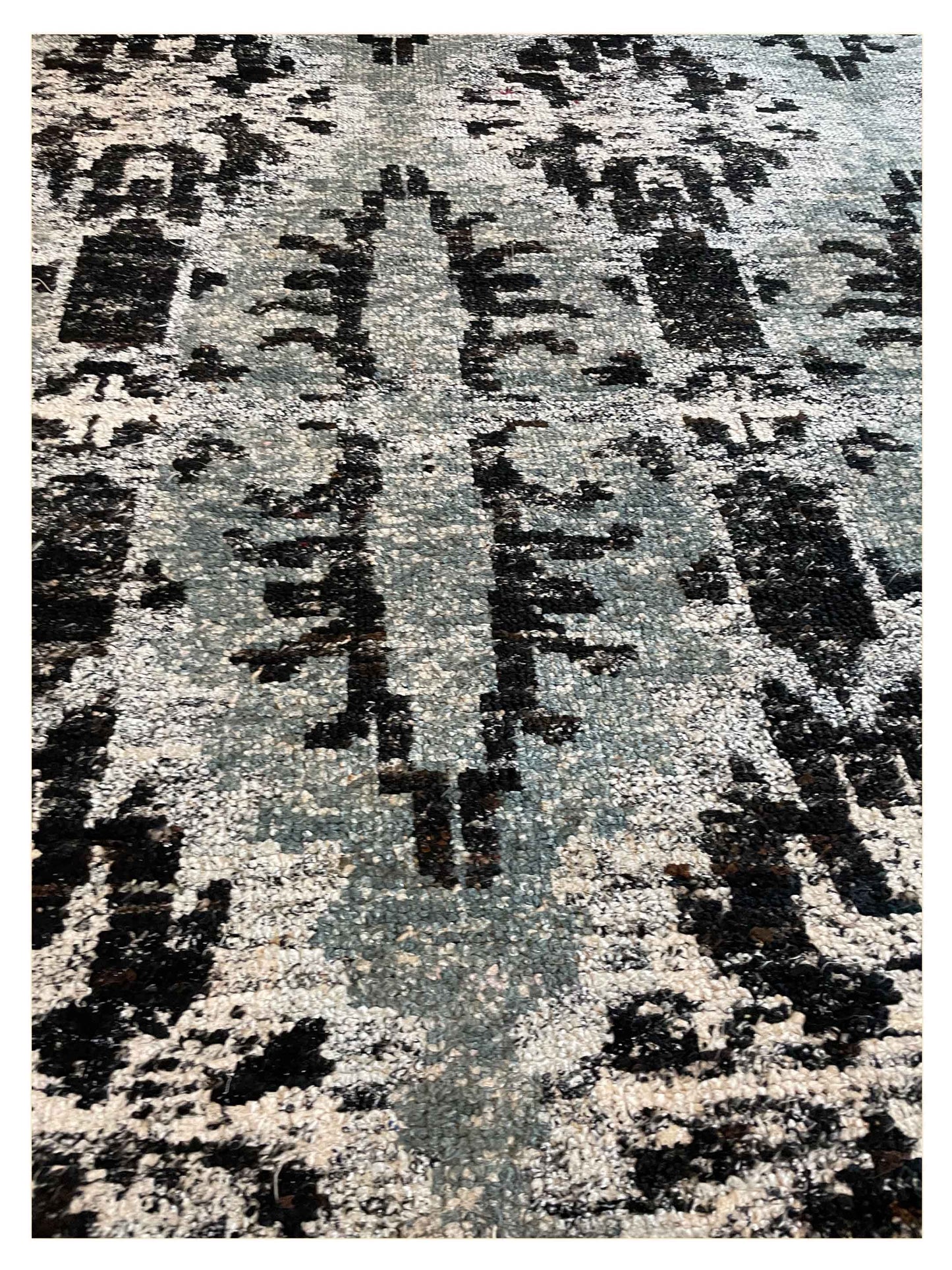 Exclusive Sari Silk SK-132 Black Grey  Modern Hand Knotted Rug