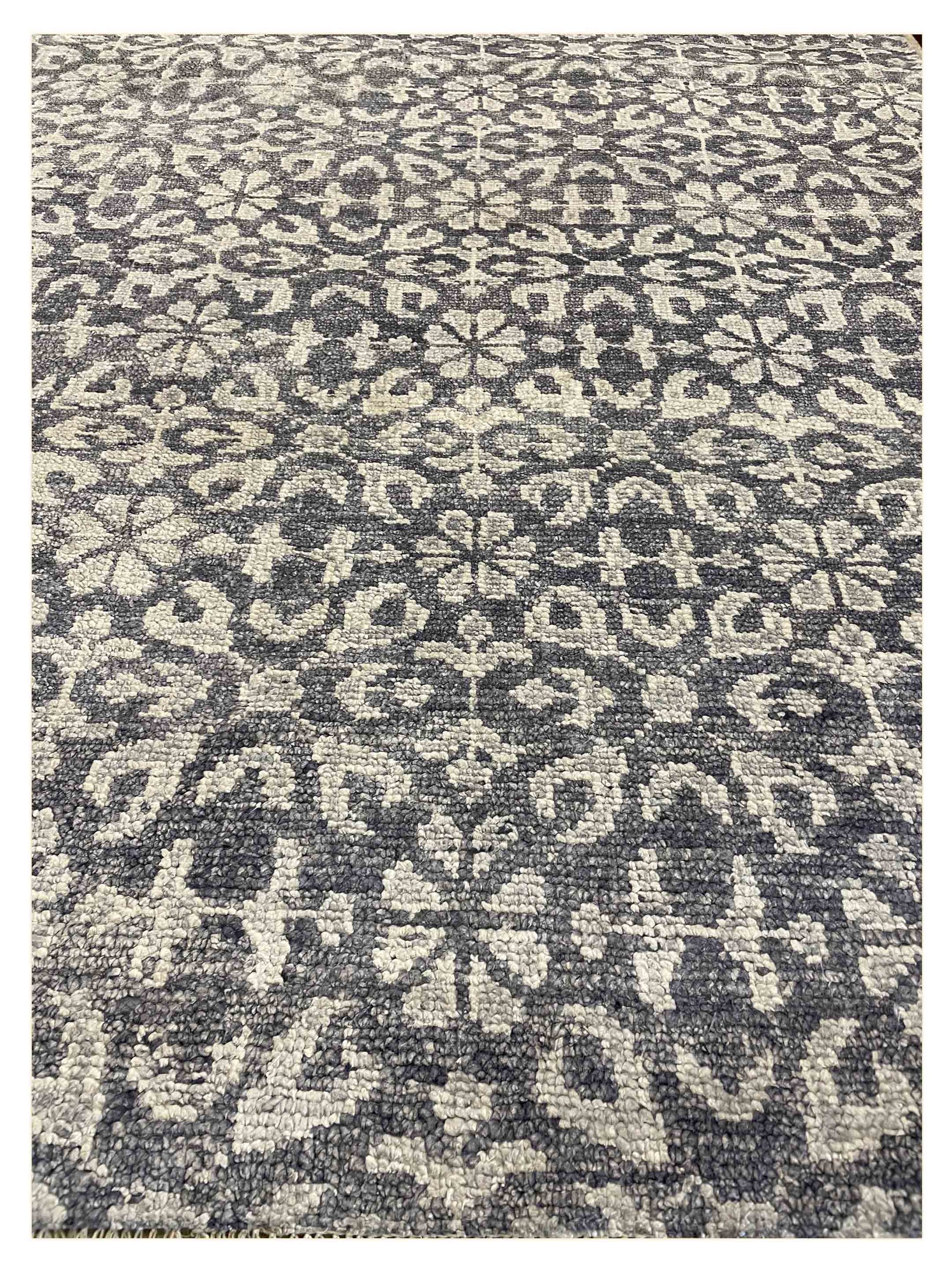 Exclusive Desert DE-101 Blue Grey  Transitional Hand Knotted Rug
