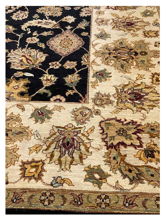 Exclusive Ziegler ZE-33 Black Ivory  Oushak Hand Knotted Rug