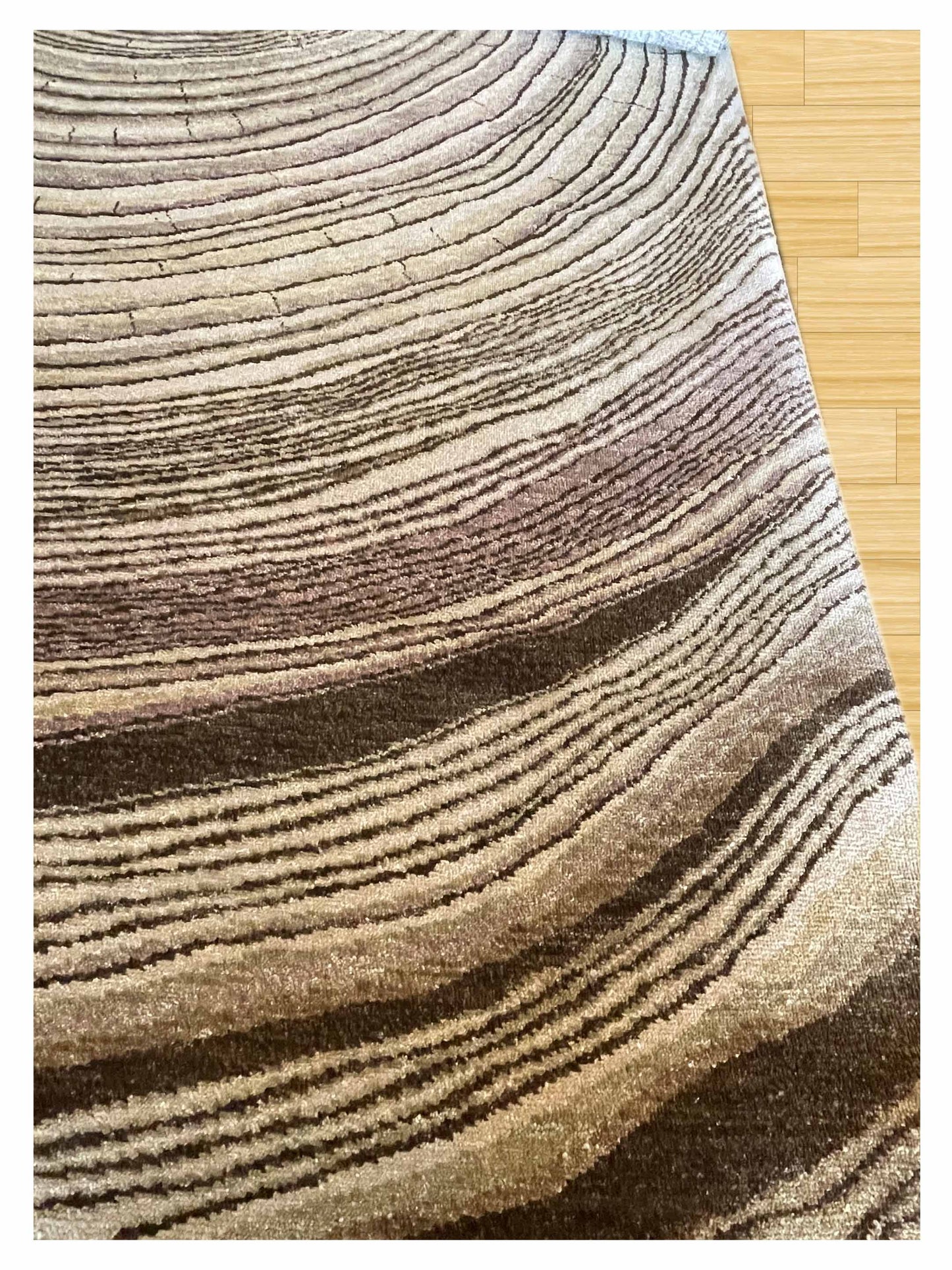 Exclusive Nature Y-103 Brown Beige  Transitional Hand Knotted Rug