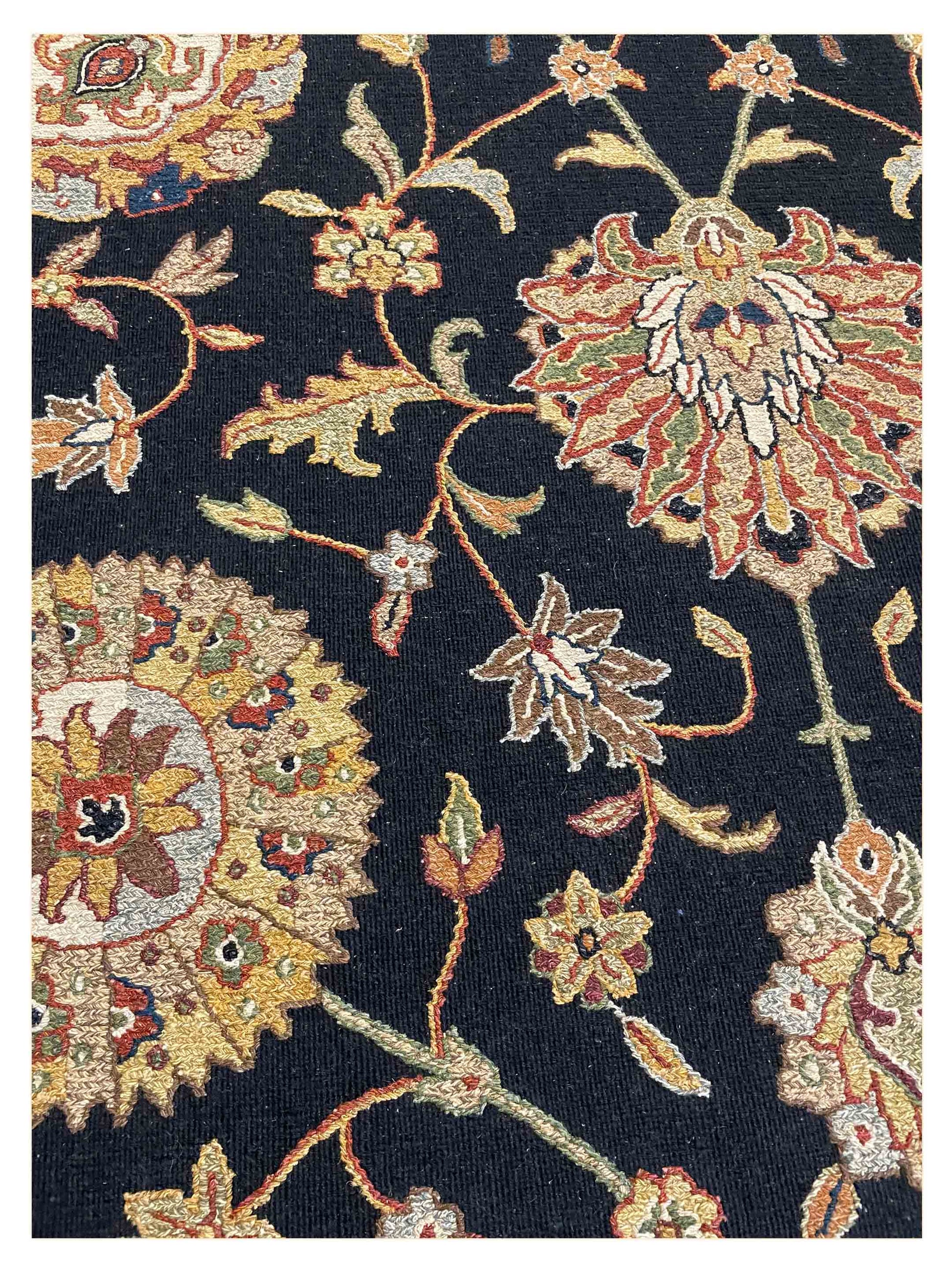 Exclusive Soumak CP-814 Black Beige  Traditional Hand Knotted Rug