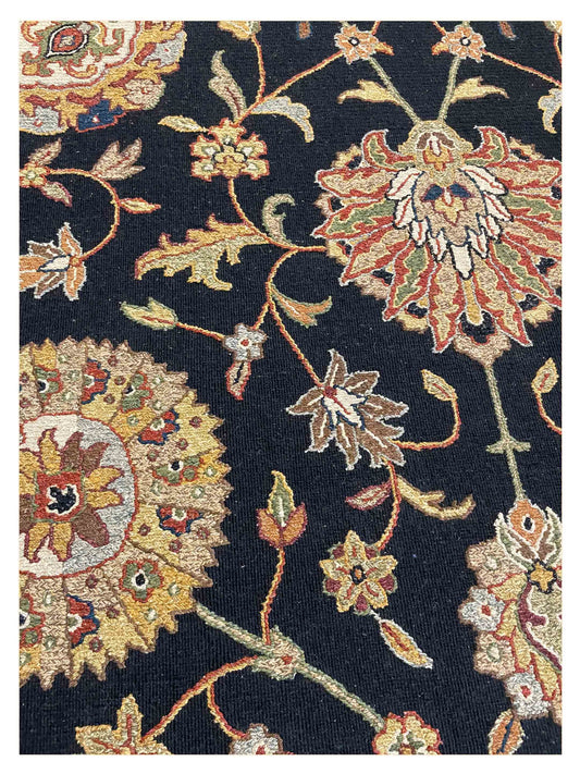 Exclusive Soumak CP-814 Black Beige  Traditional Hand Knotted Rug