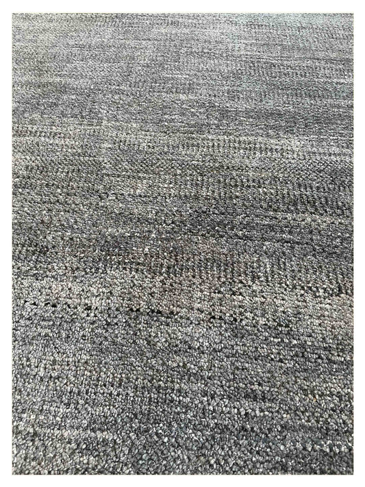 Exclusive Afghan Modern U-311 Charcoal Charcoal  Transitional Hand Knotted Rug