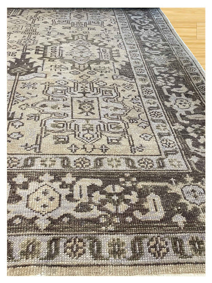 Exclusive Type R SP-27 Beige Brown  Transitional Hand Knotted Rug