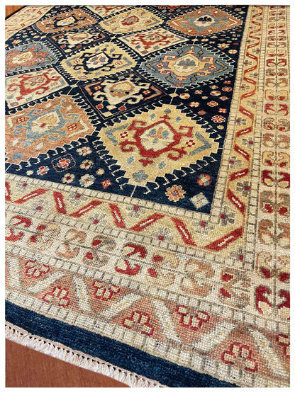 Exclusive Shaya 1354 Beige Blue  Transitional Hand Knotted Rug