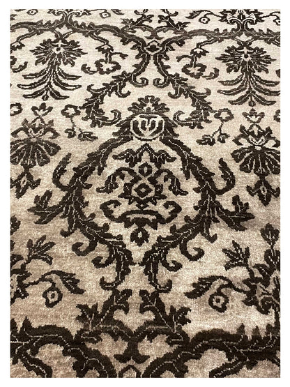 Exclusive Jankat JK-1001 Beige Brown  Traditional Hand Knotted Rug