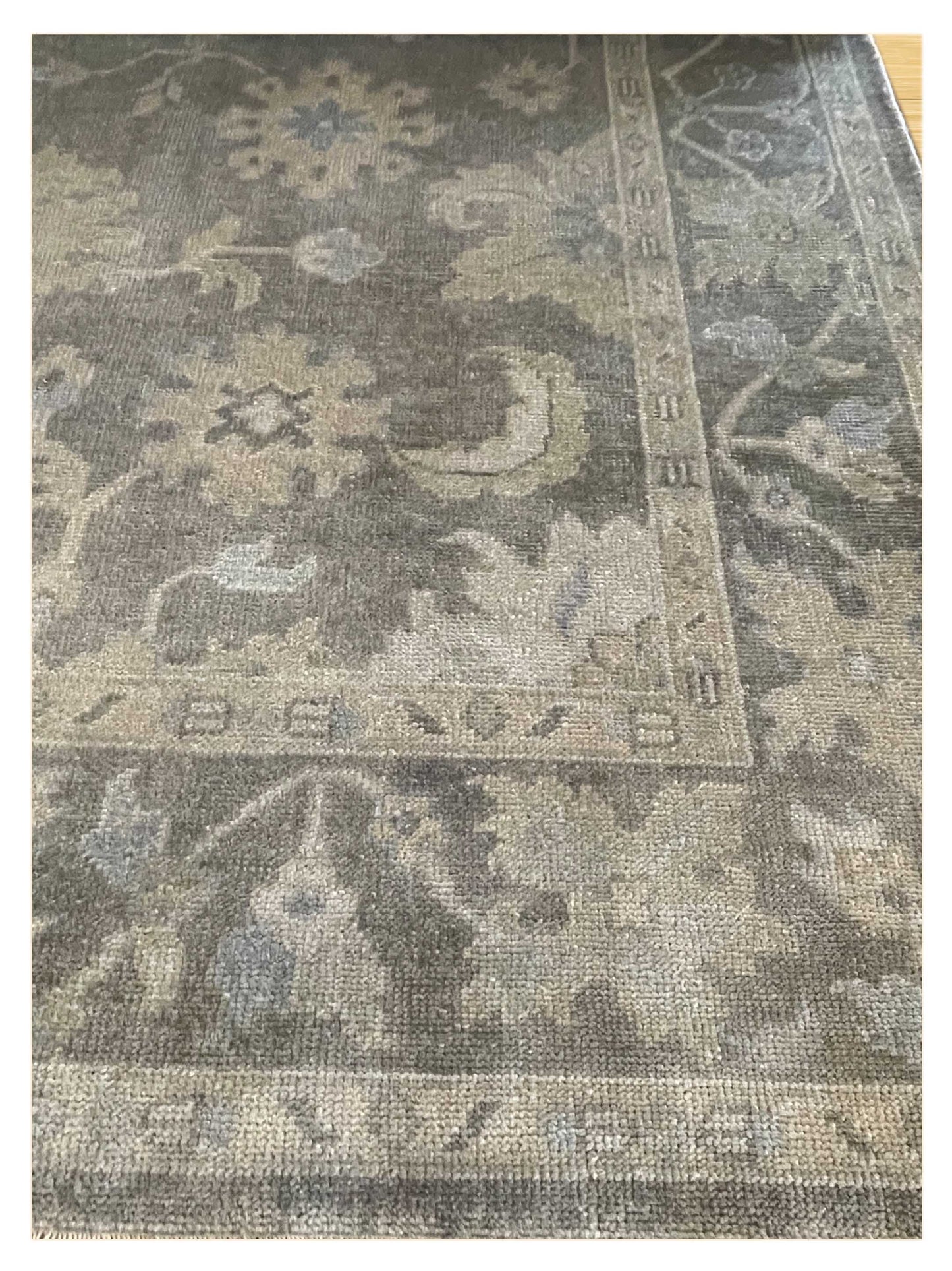 Exclusive Type R D-60 Grey Grey  Transitional Hand Knotted Rug