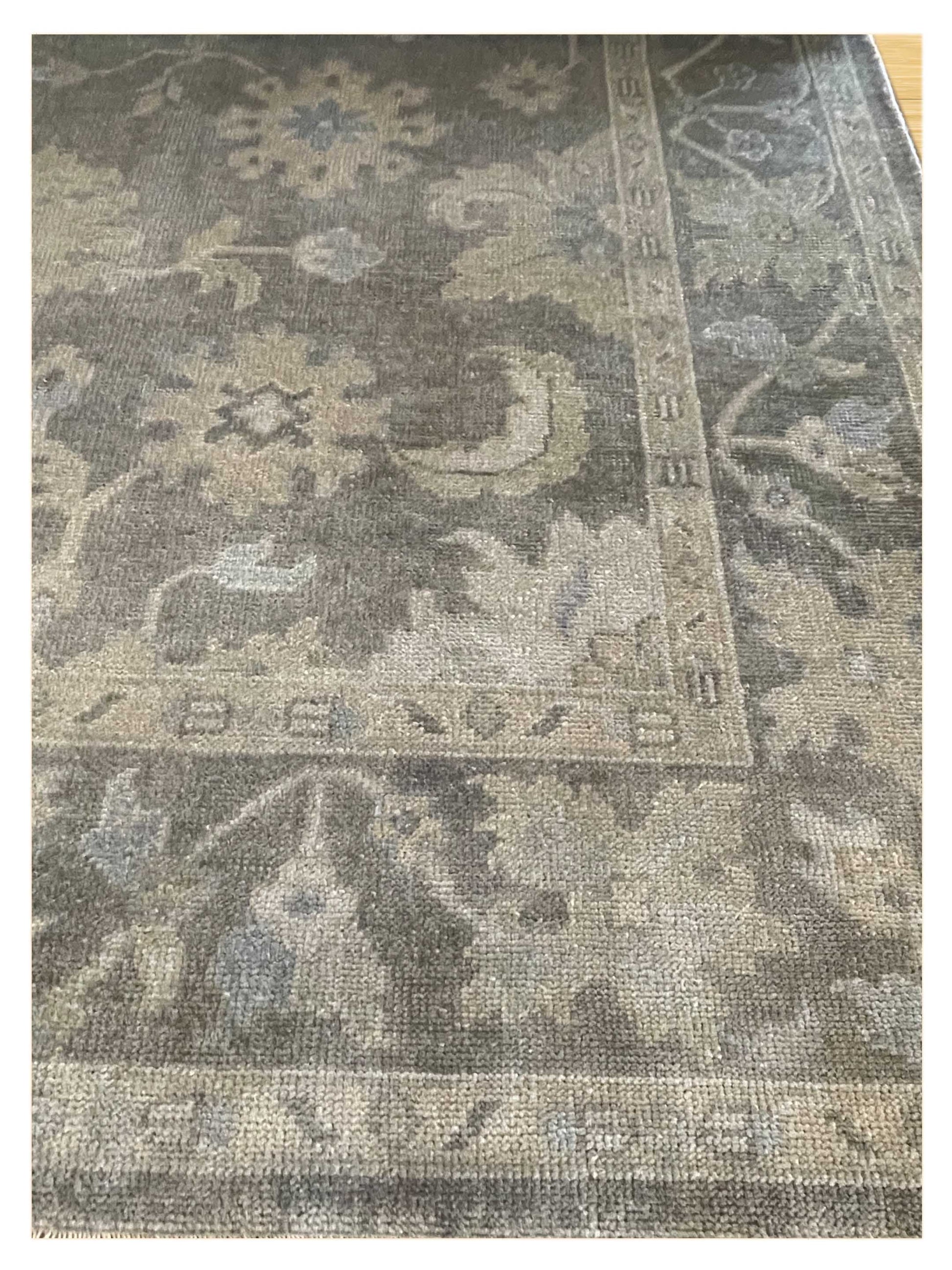 Exclusive Type R D-60 Grey Grey  Transitional Hand Knotted Rug