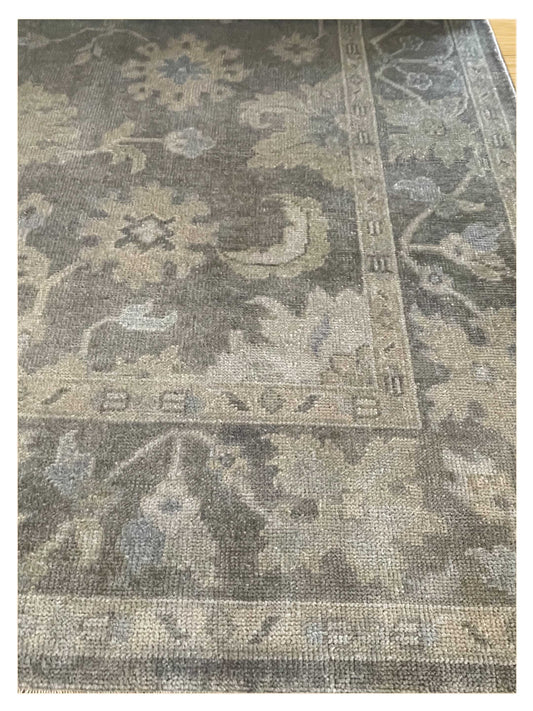 Exclusive Type R D-60 Grey Grey  Transitional Hand Knotted Rug