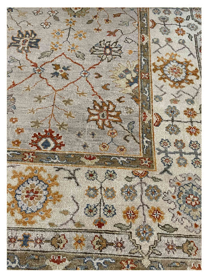 Exclusive TKP TK-49IN Ivory Multi  Oushak Hand Knotted Rug