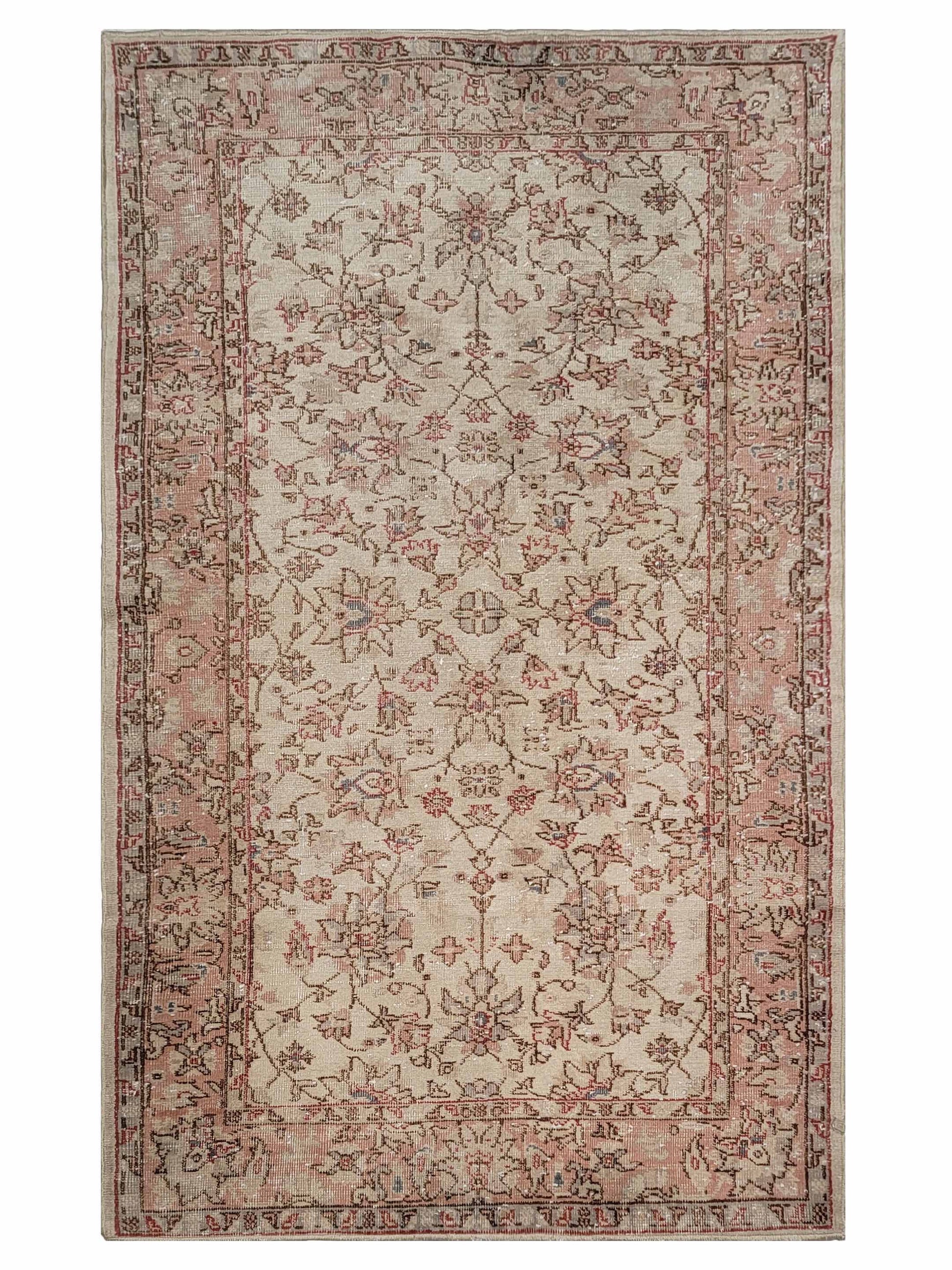 Exclusive Anatolian Vintage 312819 Beige Brown  Vintage Hand Knotted Rug