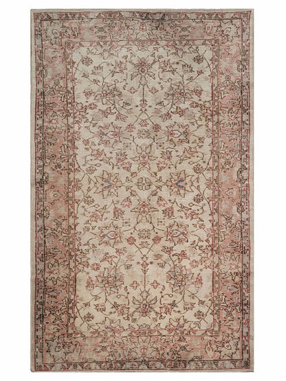 Exclusive Anatolian Vintage 312819 Beige Brown  Vintage Hand Knotted Rug