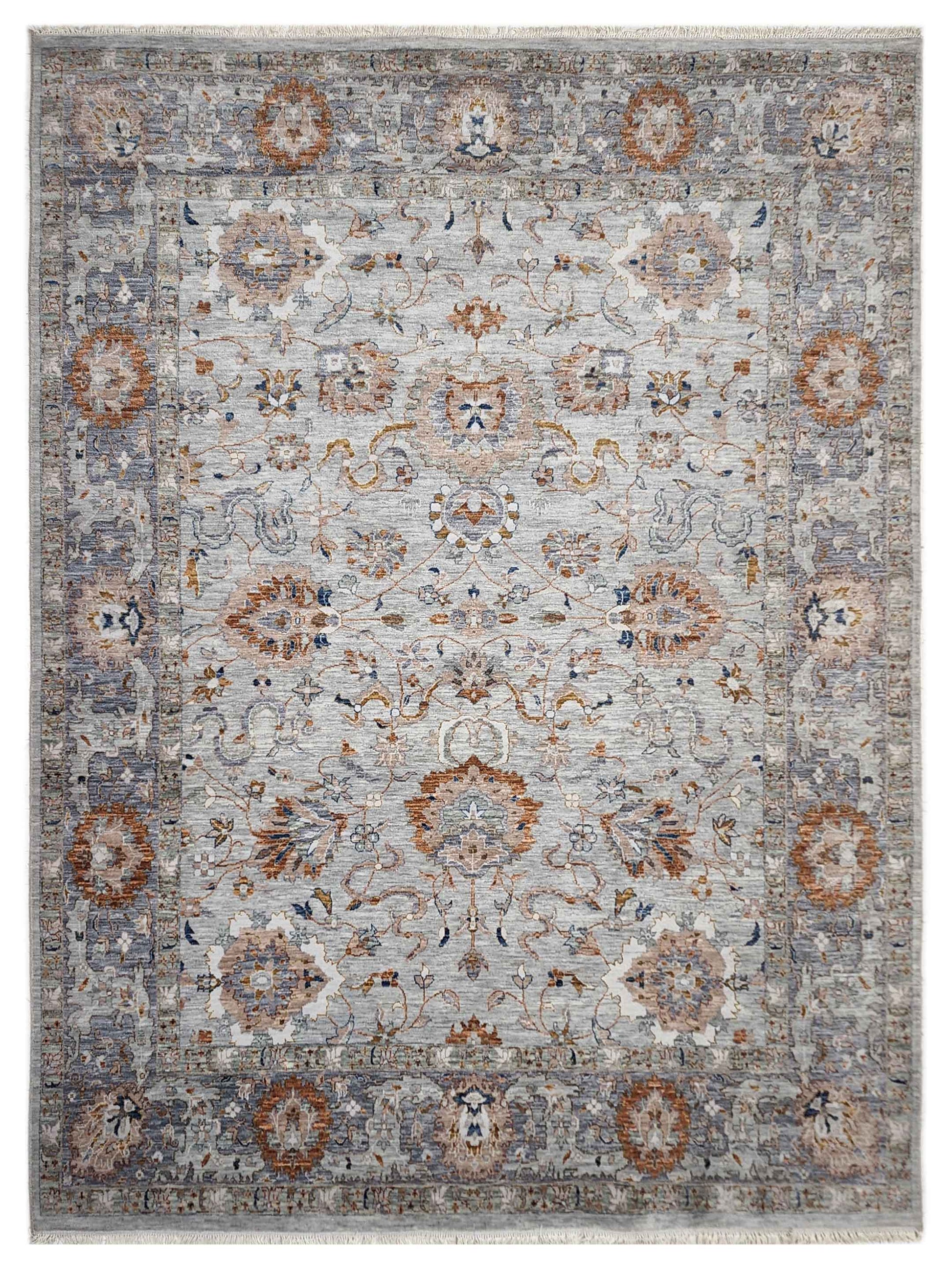 Exclusive Agra Modern AAS-150 Grey Blue  Traditional Hand Knotted Rug