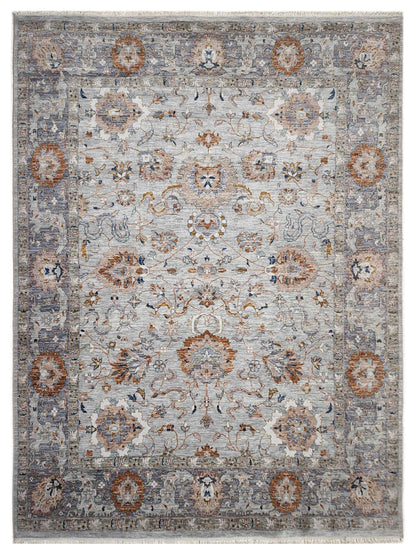 Exclusive Agra Modern AAS-150 Grey Blue  Traditional Hand Knotted Rug