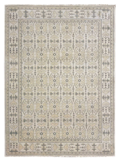 Exclusive Oushak AL-313 Lt.Grey Dk Grey  Oushak Hand Knotted Rug