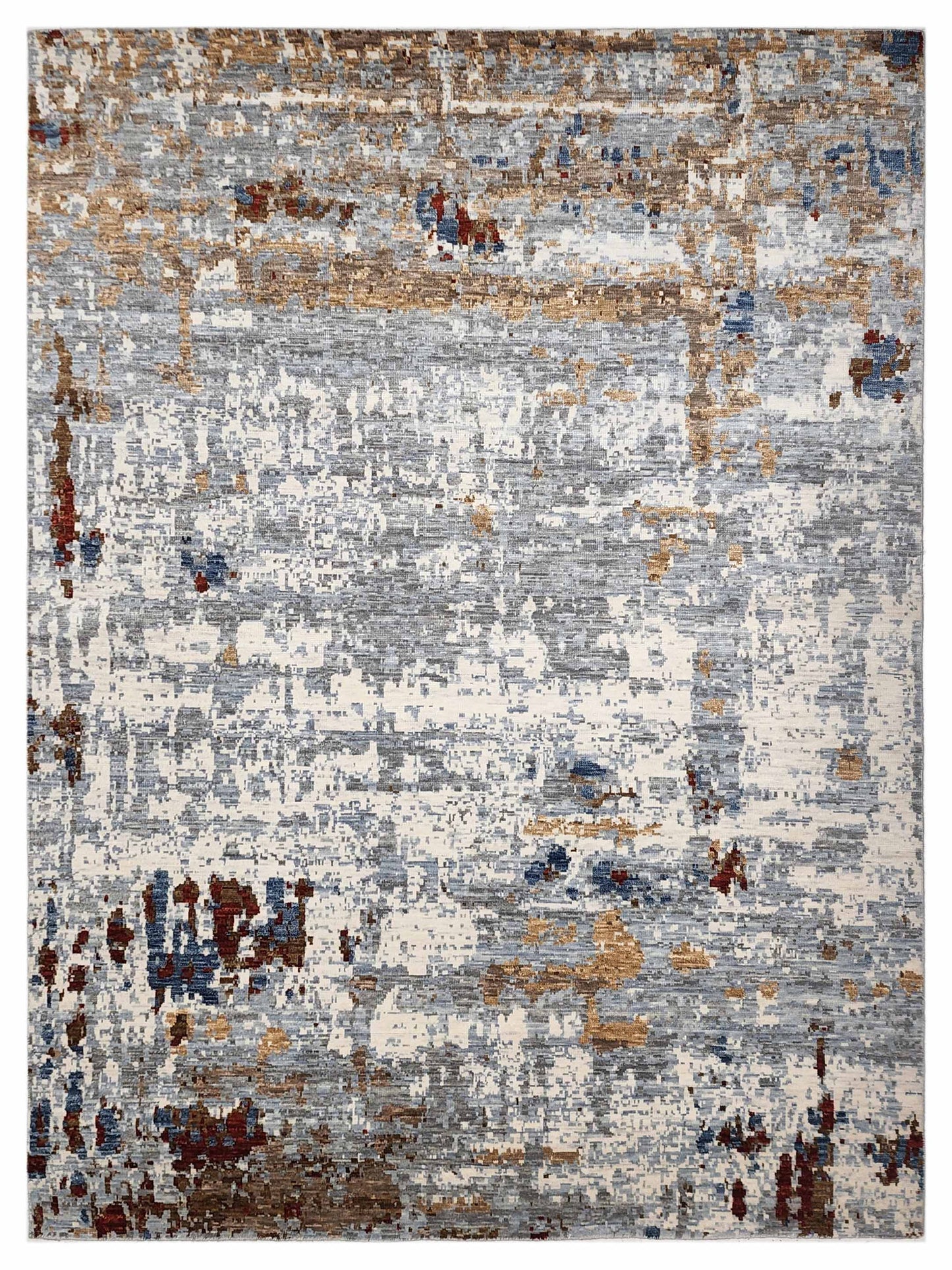 Exclusive Arast ART-1400 Grey Ivory  Mid Century Modern Hand Knotted Rug