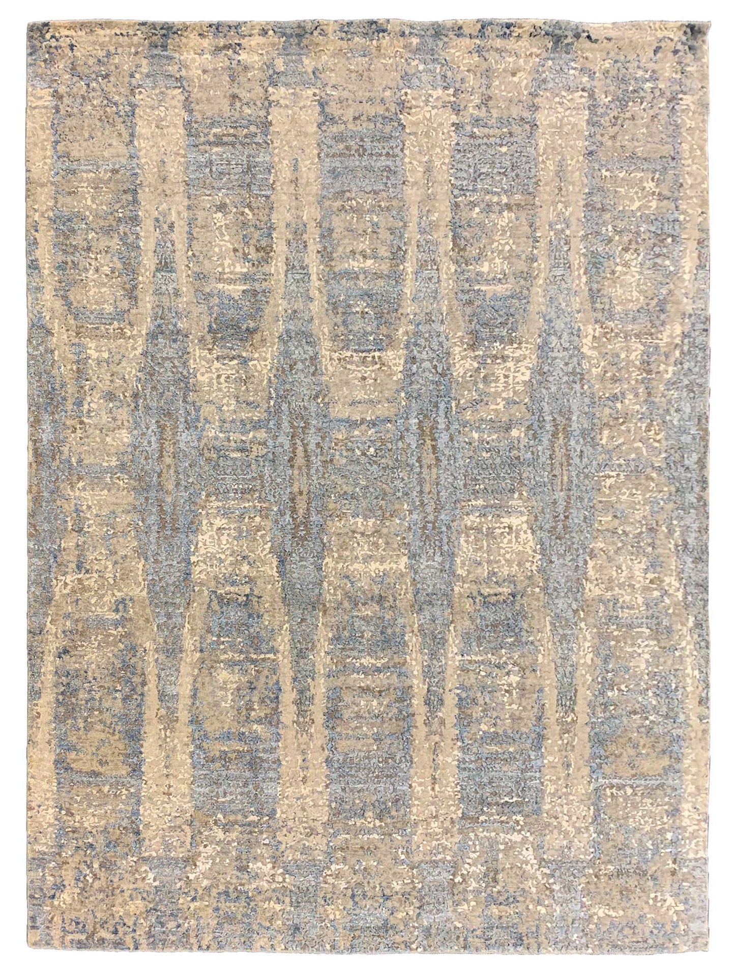 Exclusive Dazzling DL-338 Grey Blue  Transitional Hand Knotted Rug