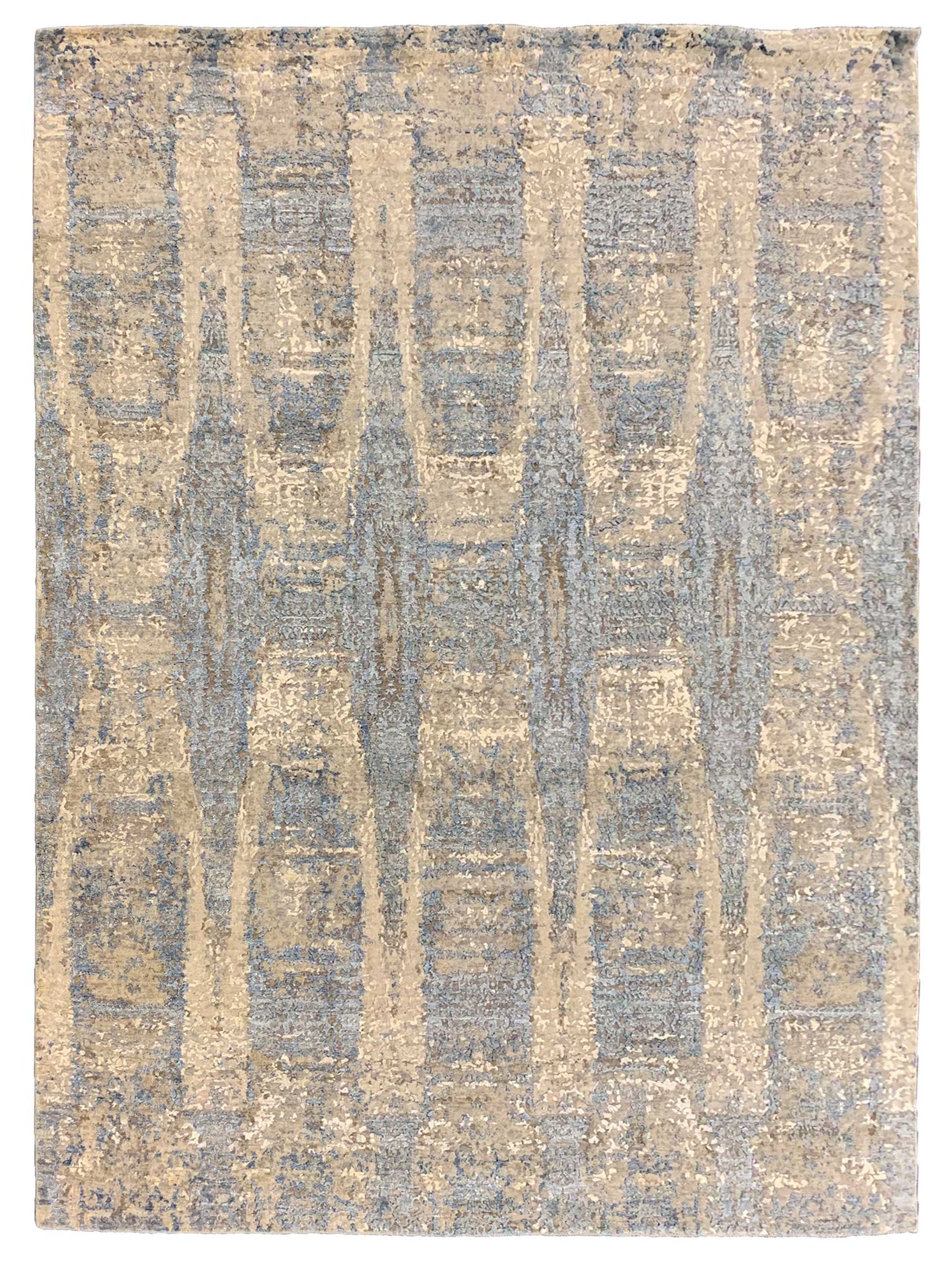 Exclusive Dazzling DL-338 Grey Blue  Transitional Hand Knotted Rug