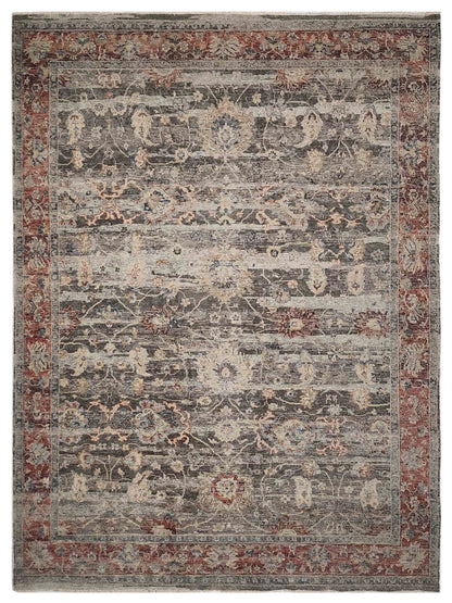 Exclusive Crown DL-371 Grey Blue  Transitional Hand Knotted Rug