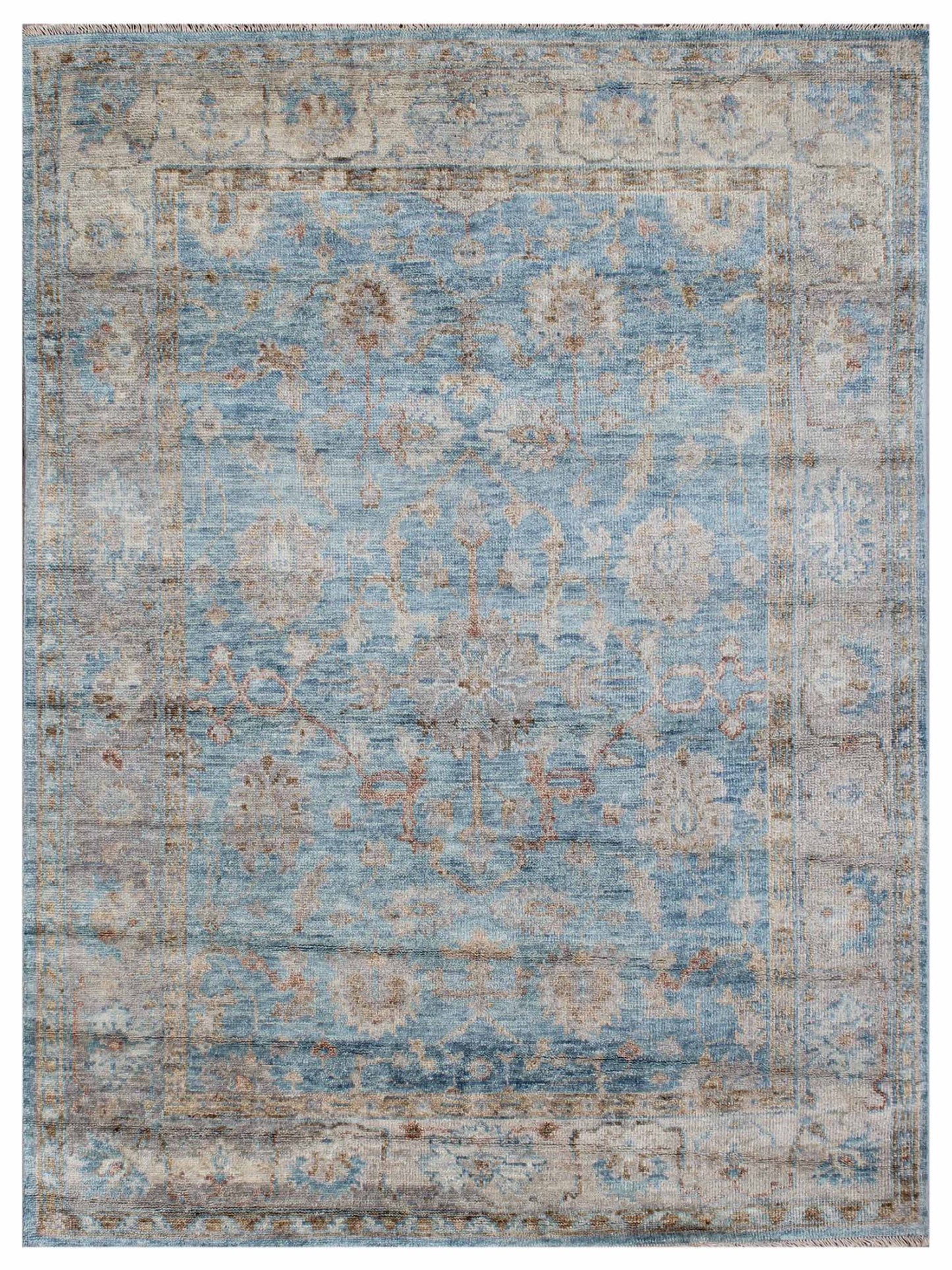 Exclusive Faberge FB-423 Blue Grey  Traditional Hand Knotted Rug