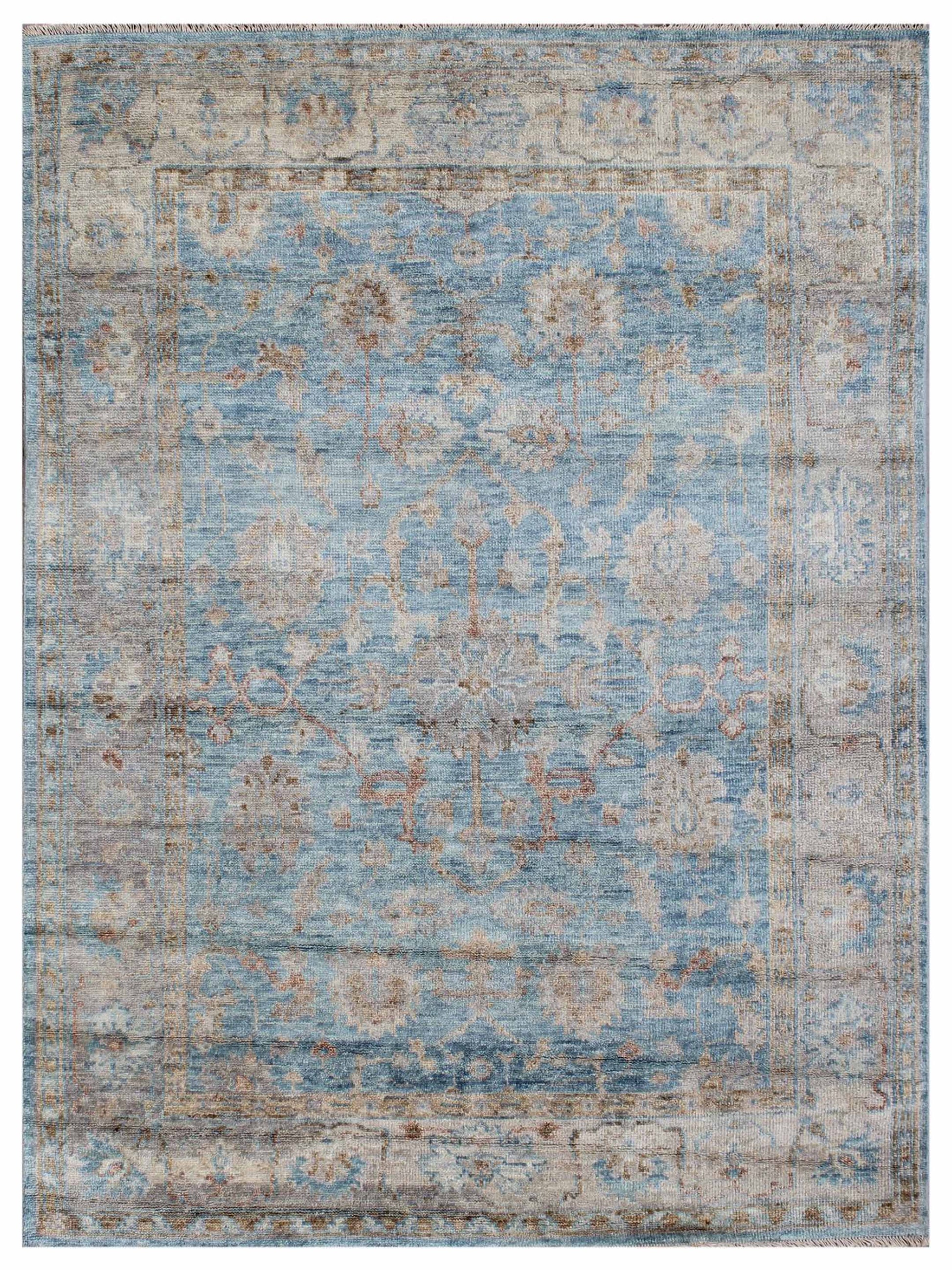 Exclusive Faberge FB-423 Blue Grey  Traditional Hand Knotted Rug