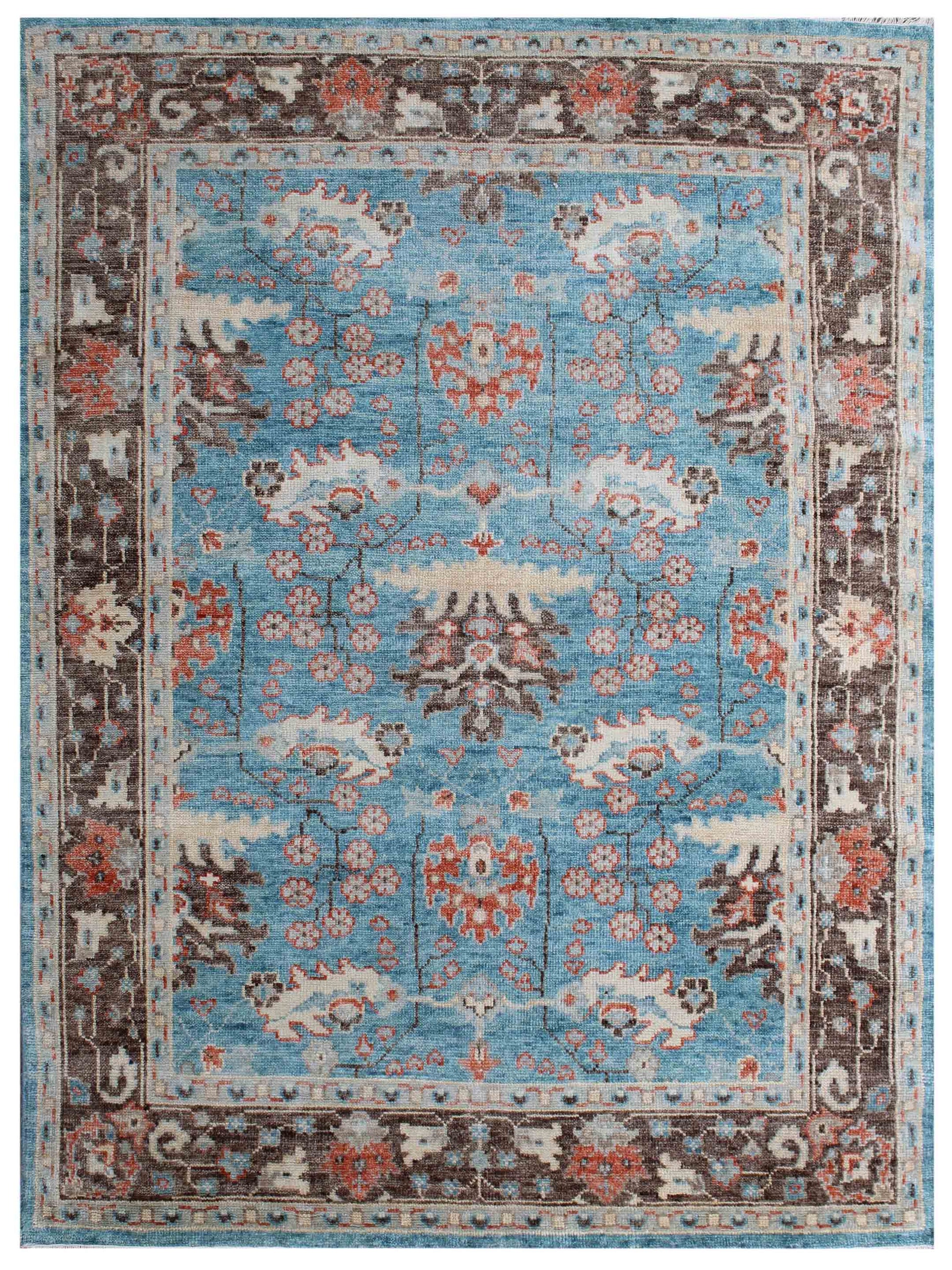 Exclusive Faberge FB-458 Turquoise Pink  Traditional Hand Knotted Rug