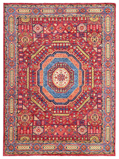 Exclusive Faberge FB-467 Red Blue  Traditional Hand Knotted Rug