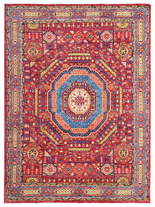 Exclusive Faberge FB-467 Red Blue  Traditional Hand Knotted Rug