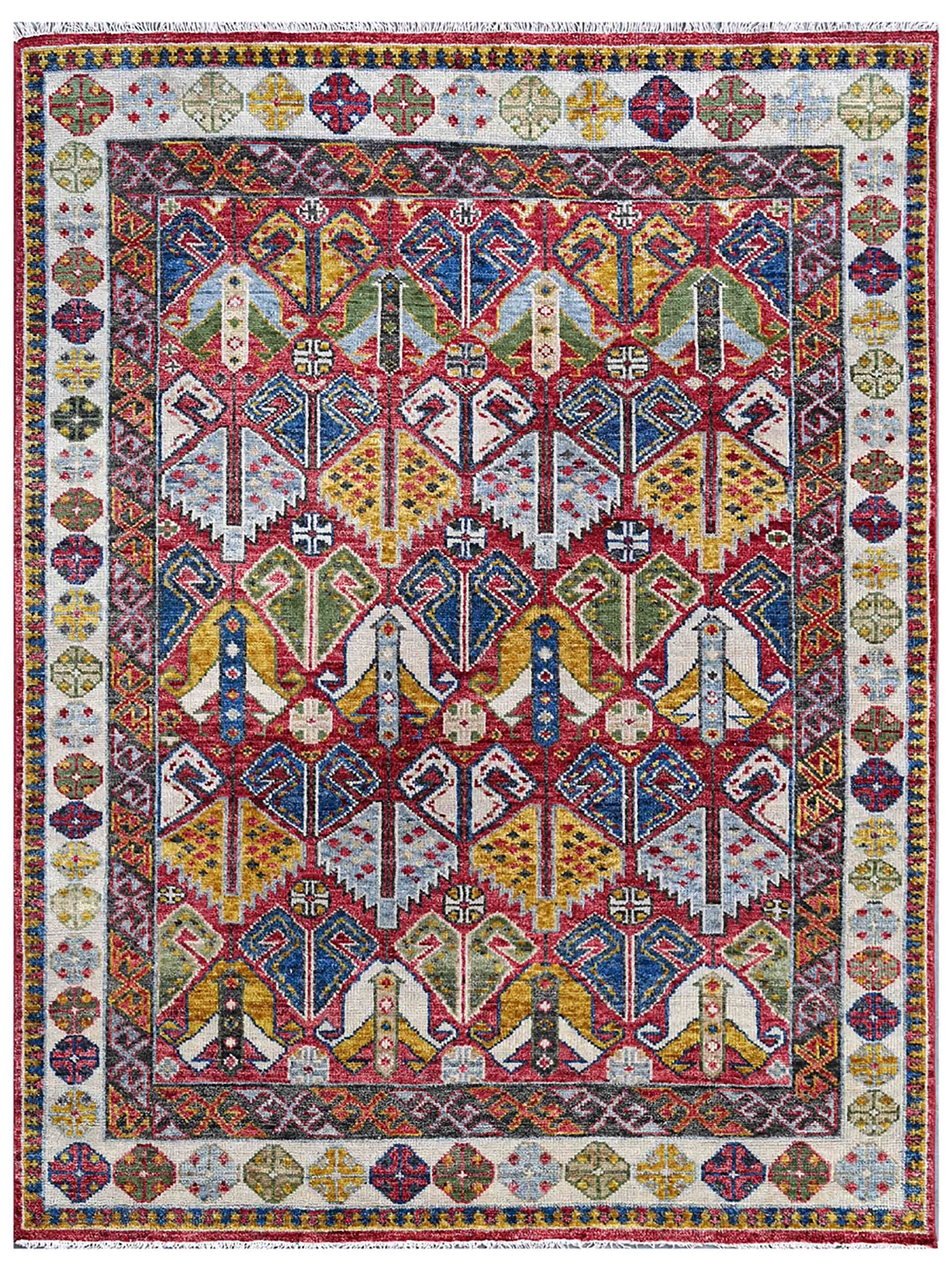 Exclusive Faberge FB-475 Red Multi  Traditional Hand Knotted Rug