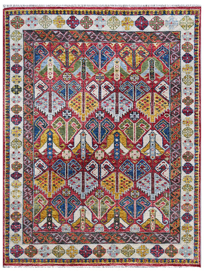 Exclusive Faberge FB-475 Red Multi  Traditional Hand Knotted Rug