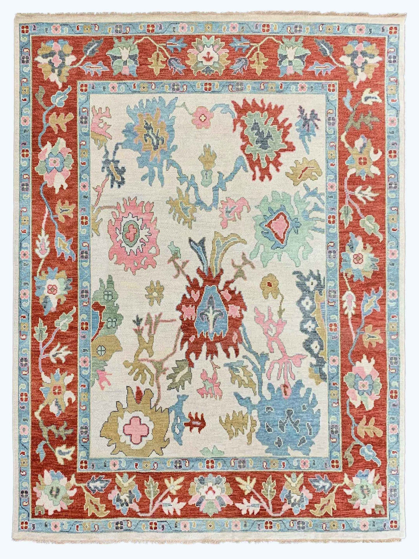 Exclusive Faberge FB-502 Rust Multi  Traditional Hand Knotted Rug
