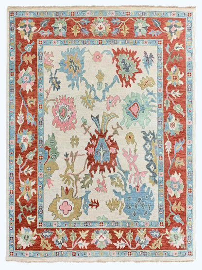 Exclusive Faberge FB-502 Rust Multi  Traditional Hand Knotted Rug