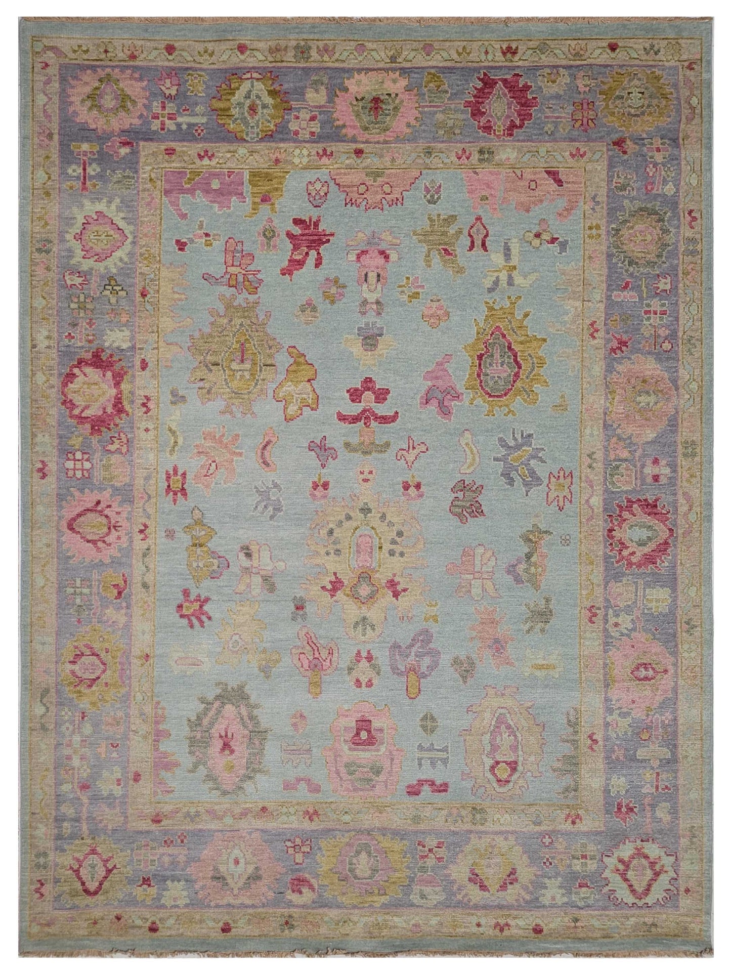 Exclusive Faberge FB-523 Green Multi  Traditional Hand Knotted Rug