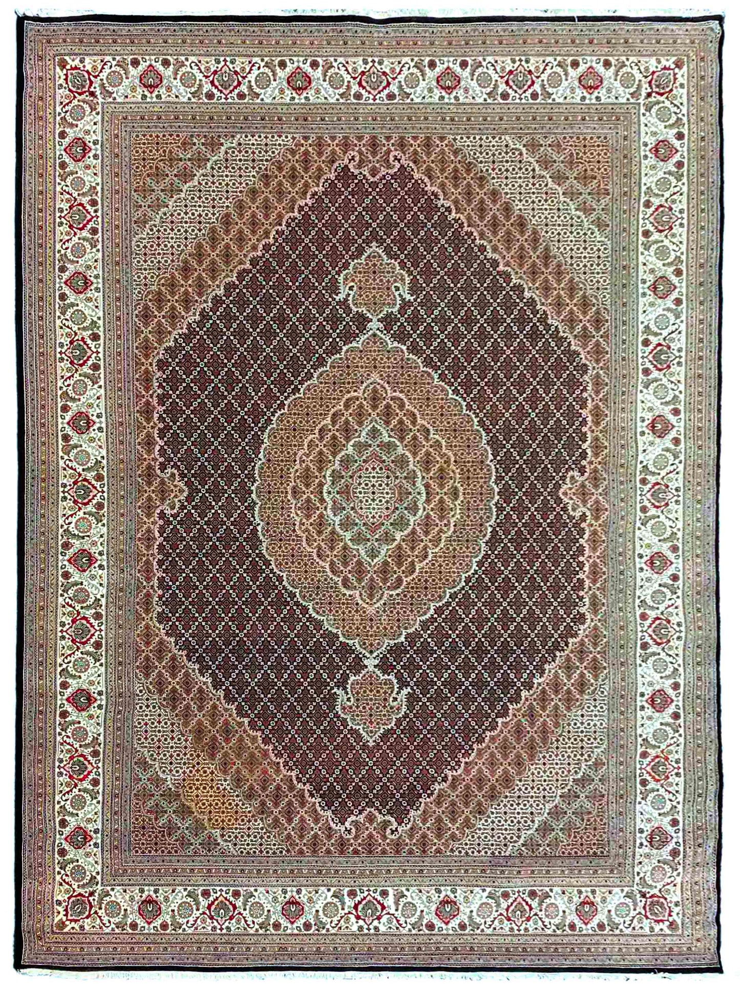 Exclusive Maharaja Mahi Black Ivory  Traditional Hand Knotted Rug