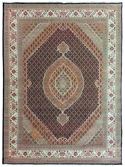 Exclusive Maharaja Mahi Black Ivory  Traditional Hand Knotted Rug