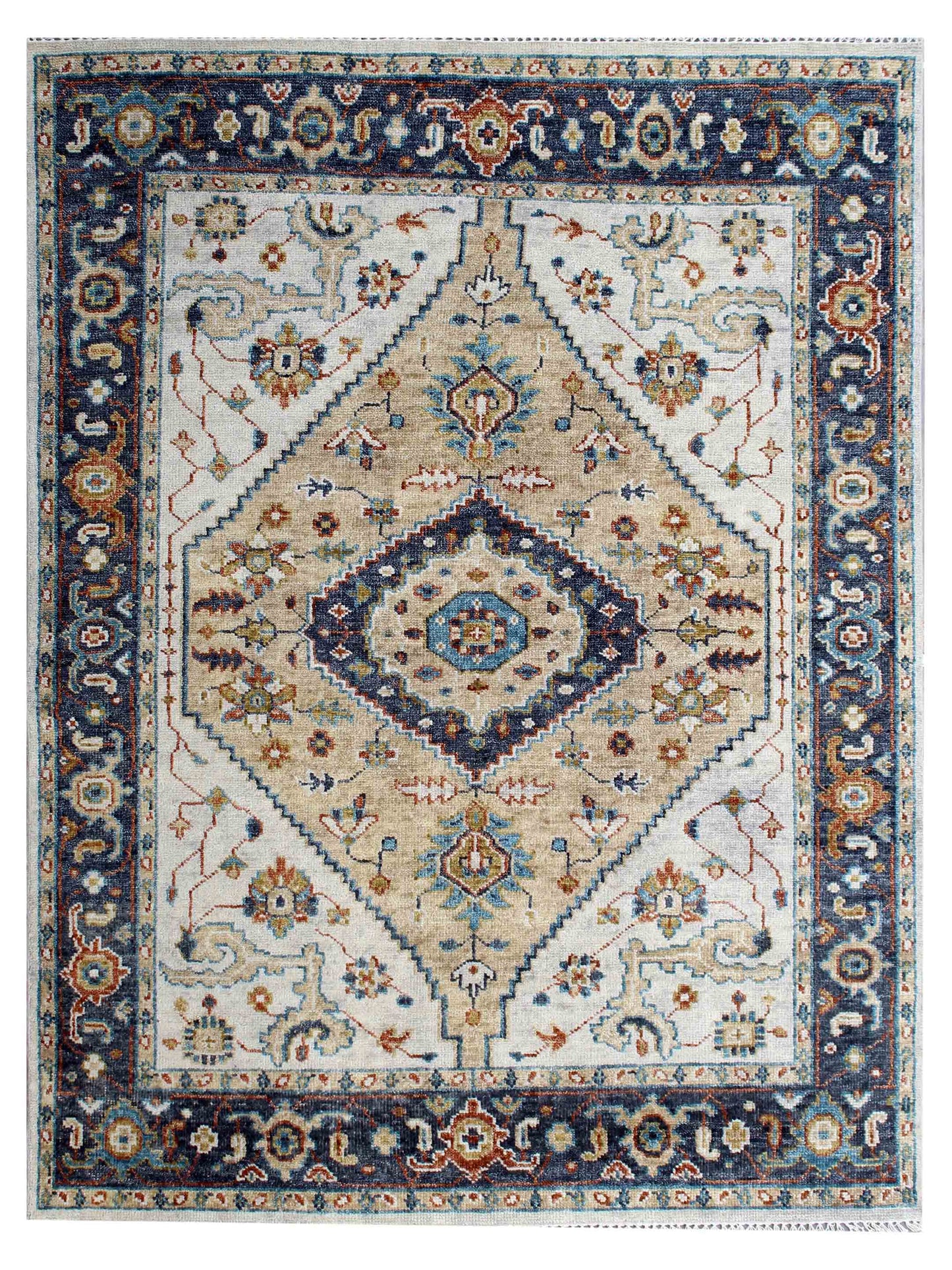 Exclusive Faberge FB-406 Tan Midnight  Traditional Hand Knotted Rug