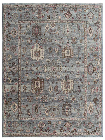 Exclusive Faberge FB-421 Blue Blue  Traditional Hand Knotted Rug