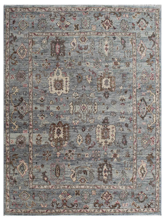 Exclusive Faberge FB-421 Blue Blue  Traditional Hand Knotted Rug