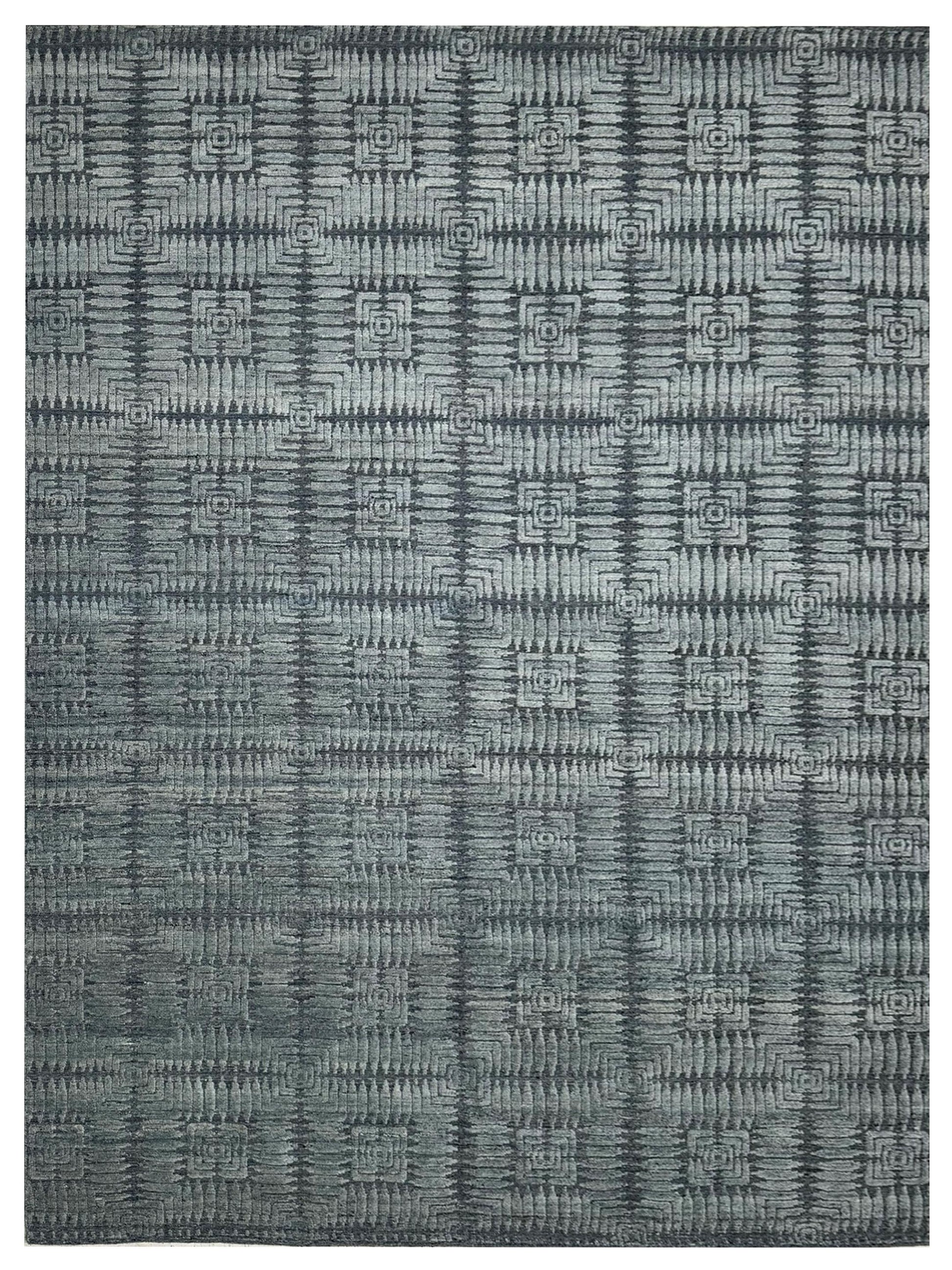 Exclusive Harmony HR-469 Lt.Blue Blue  Contemporary Hand Knotted Rug