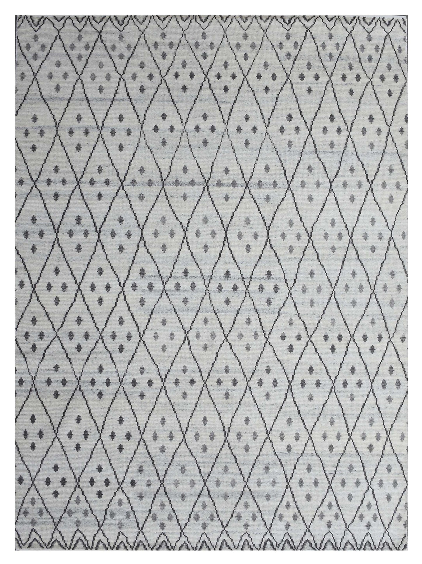 Exclusive Kasbah KB-558 Ivory Brown  Contemporary Hand Knotted Rug
