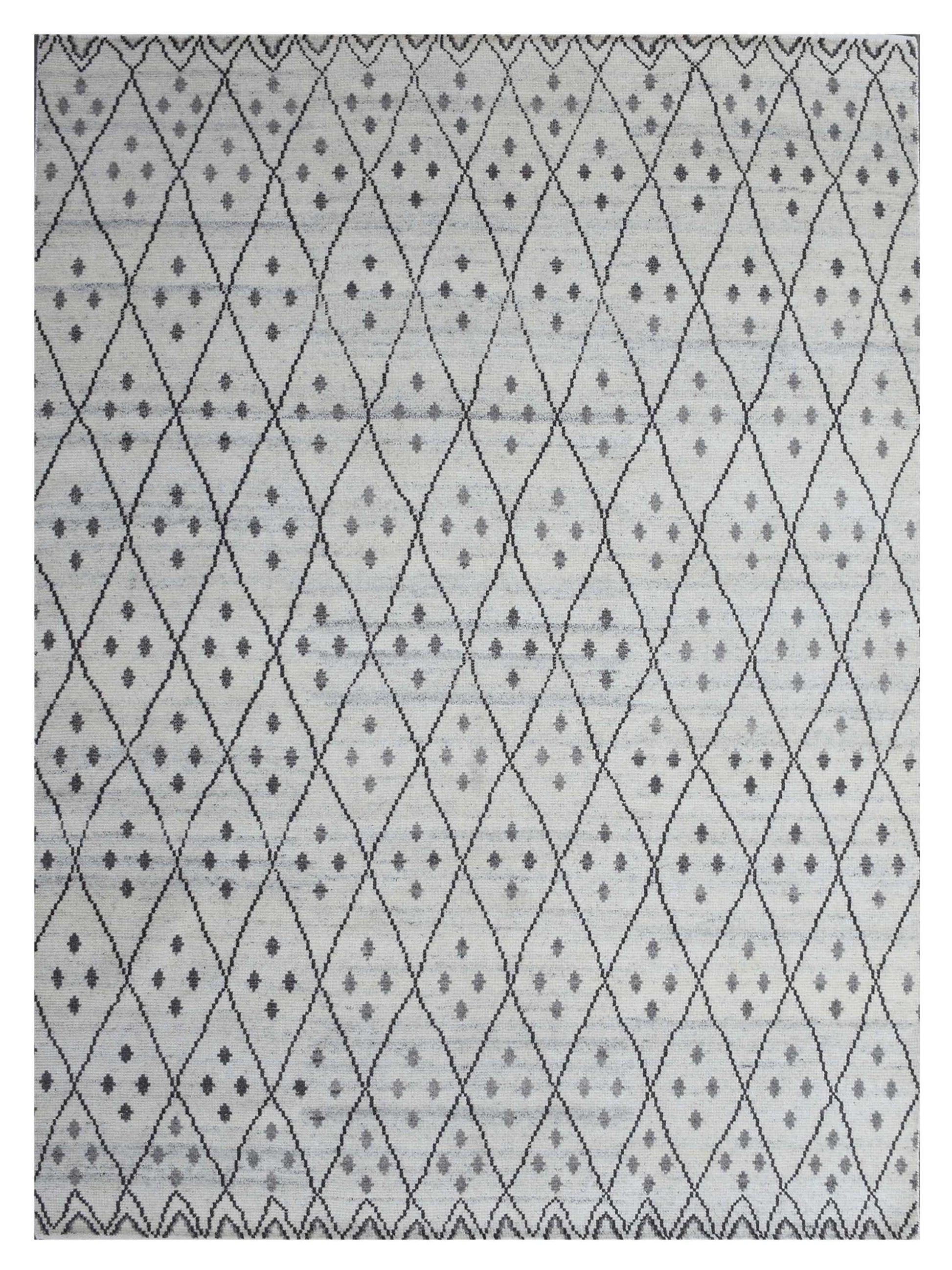 Exclusive Kasbah KB-558 Ivory Brown  Contemporary Hand Knotted Rug