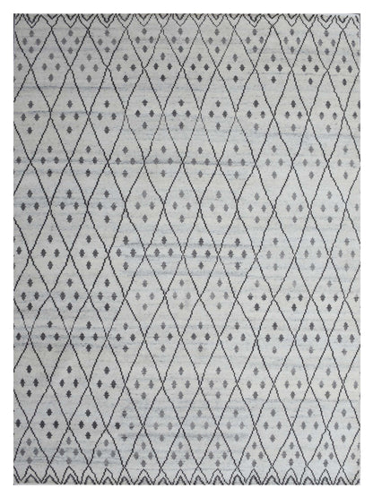Exclusive Kasbah KB-558 Ivory Brown  Contemporary Hand Knotted Rug
