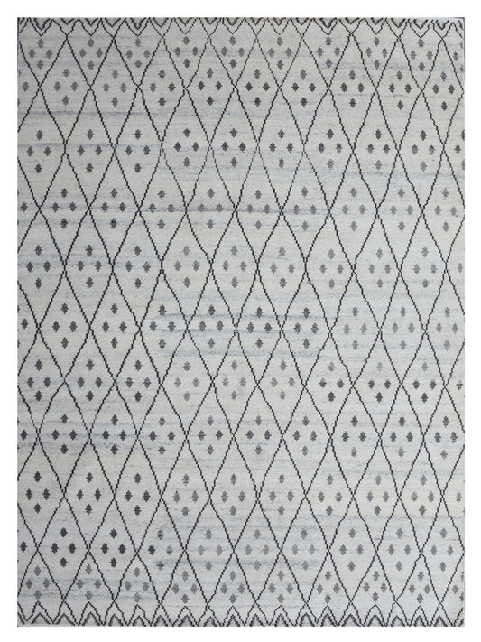 Exclusive Kasbah KB-558 Ivory Brown  Contemporary Hand Knotted Rug